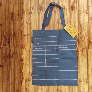 Blue Library Card Cotton Tote Bag - Out Of Print Clothing Booktok Readers